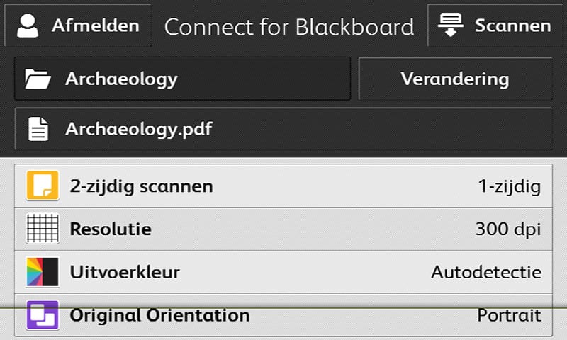 Aansluiten voor Blackboard screenshot